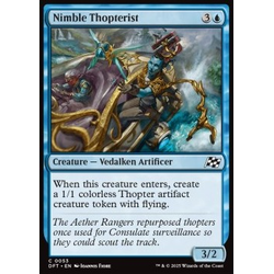 Magic löskort: Magic: Aetherdrift: Nimble Thopterist (Foil)