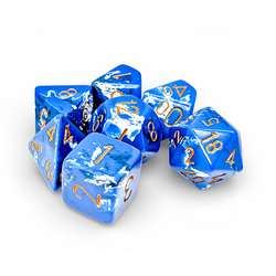 Chessex: Brush Wavebreak/gold (7-die set)