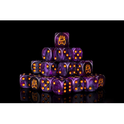 Conquest: Old Dominion Faction Dice on Purple w/ Gold Pips (25)
