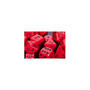Opaque: Red/black (10-die set)