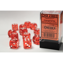 Translucent: Orange/white (12-die set)
