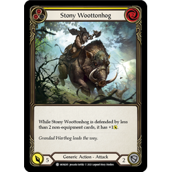 FaB Löskort: Monarch Unlimited: Stony Woottonhog (Yellow) (Rainbow Foil)