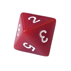 Opaque: Red/White (D8)