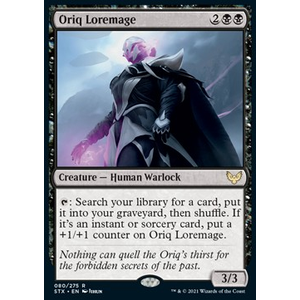 Magic Löskort: Strixhaven: School of Mages: Oriq Loremage