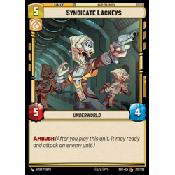 Star Wars: Unlimited Löskort: Spark of Rebellion: Syndicate Lackeys (Foil)