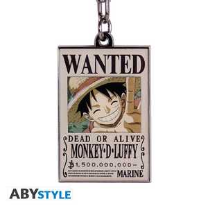 One Piece Nyckelring – Wanted Luffy 4 cm