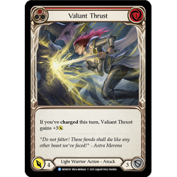 FaB Löskort: Monarch Unlimited: Valiant Thrust (Red) (Rainbow Foil)
