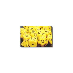 Opaque: Yellow/black (10-die set)