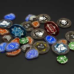 e-Raptor Arkham Horror LCG Acrylic Tokens Core Set (149)