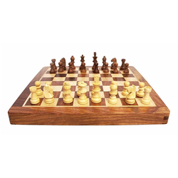 Schackset rosenträ magnetisk 30cm (chess)