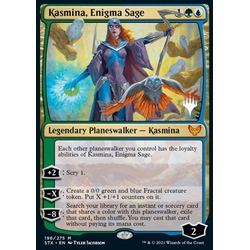 Magic Löskort: Strixhaven: School of Mages: Kasmina, Enigma Sage (Promo) (Foil)