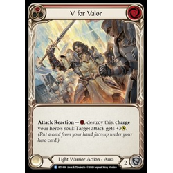 FaB Löskort: Dusk till Dawn: V for Valor (Red) (Rainbow Foil)