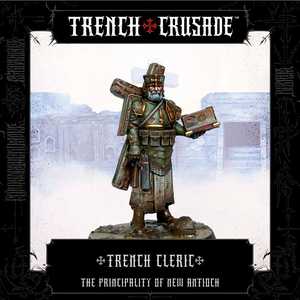 Trench Crusade: The Principality of New Antioch - Trench Cleric with Book & Pistol (3D-resin) (1)