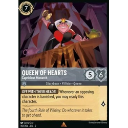 Lorcana Löskort: Rise of the Floodborn: Queen of Hearts - Capricious Monarch