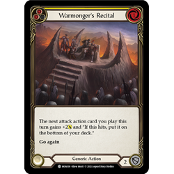 FaB Löskort: Monarch Unlimited: Warmonger's Recital (Yellow)