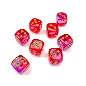 Gemini: Translucent Red-Violet/gold (36-dice set)