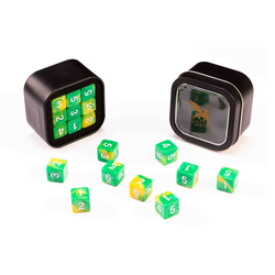 D6 Series: Marble, Yellow & Green - 18-die Set