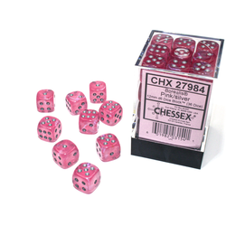 Borealis™ Pink/silver Luminary (36-dice set)