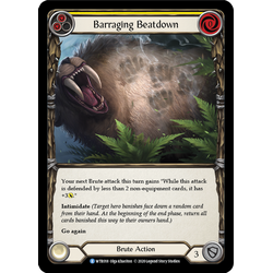 FaB Löskort: Welcome to Rathe Unlimited: Barraging Beatdown (Yellow) (Rainbow Foil)