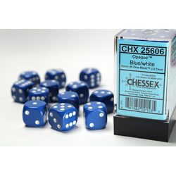 Opaque: Blue/white (12-die set)