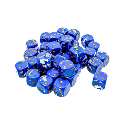 Chessex: D6 Dice 12mm Brush Wavebreak/gold (36)
