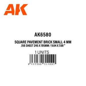 Styrene Sheet: Pavement Brick Small - 4mm square