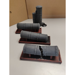 Battlefield in a Box: Storage Tanks (Grey)