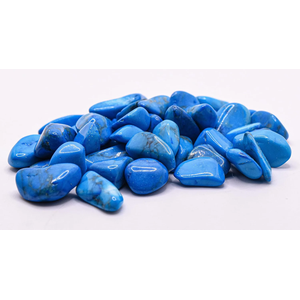 Gaming Stones: Medium African Tumble Stones - Blue Howlite  (24)
