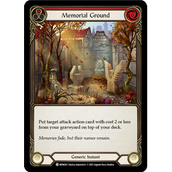 FaB Löskort: Monarch Unlimited: Memorial Ground (Red) (Rainbow Foil)
