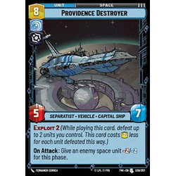 Star Wars: Unlimited Löskort: Twilight of the Republic: Providence Destroyer (Foil)