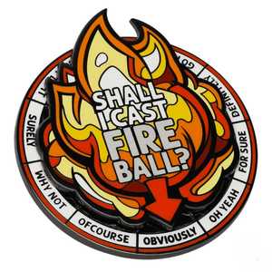 Casting Fireball Spinner Pin