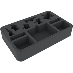 Feldherr 45mm half-size foam tray for Warhammer Underworlds: Direchasm Kainan's Reapers - 11 Slots