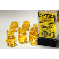 Translucent: Yellow/white (12-die set)