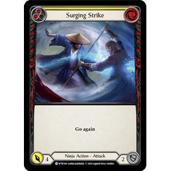 FaB Löskort: Welcome to Rathe Unlimited: Surging Strike (Yellow) (Rainbow Foil)