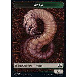 Magic löskort: Double Masters 2022: Worm / Aven Initiate Token