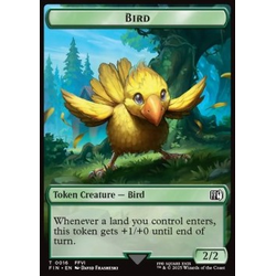 Magic löskort: Magic: The Gathering - FINAL FANTASY: Bird Token (G 2/2) // Wizard Token (B 0/1)