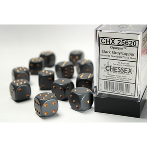 Opaque: Dark Grey/copper (12-die set)