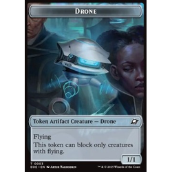 Magic löskort: Edge of Eternities: Drone Token (A 1/1) // Robot Token (A 2/2)