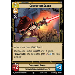 Star Wars: Unlimited Löskort: Legends of the Force: Corrupted Saber