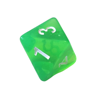 Transparent: Lime Green/White (D8)
