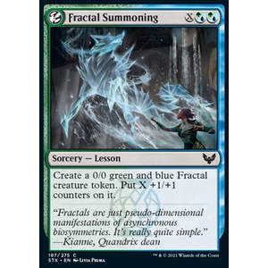 Magic Löskort: Strixhaven: School of Mages: Fractal Summoning